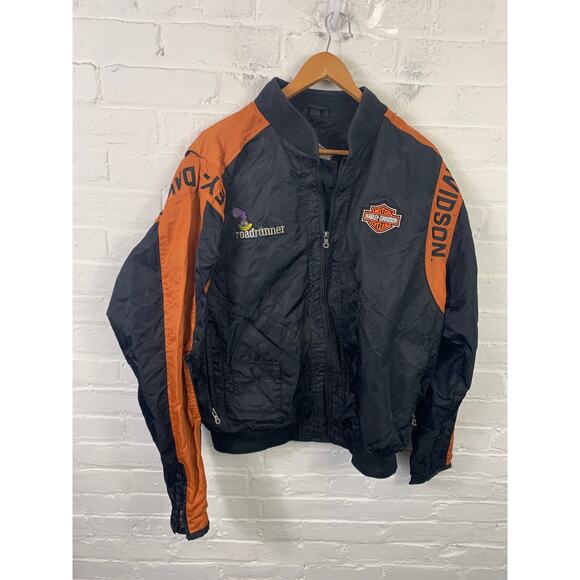 Harley Davidson Other - Harley Davidson Men's Road Runner Bomber Jacket Long Sleeve Black Size Medium